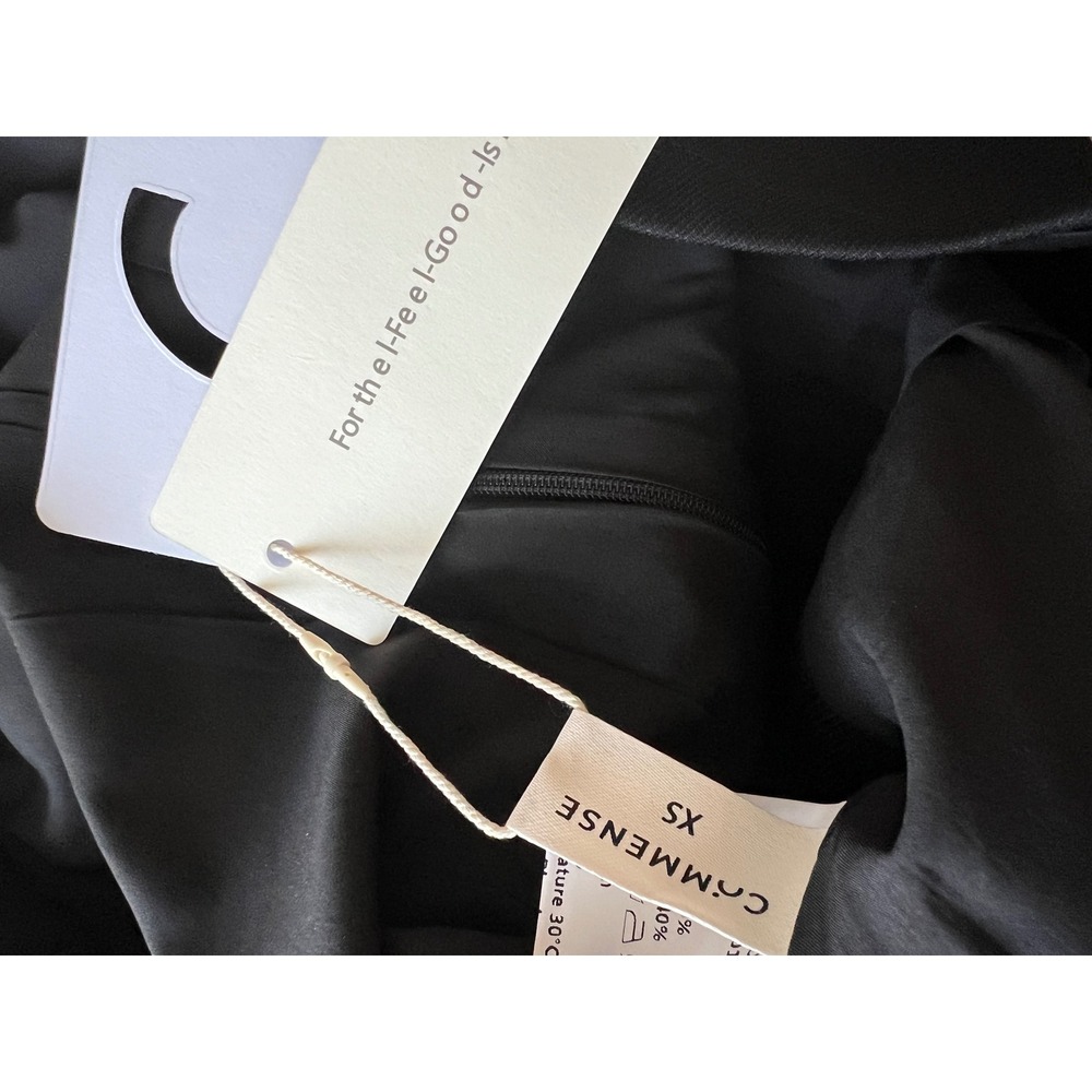 Commense Essential Black‎ Mini Skirt with Belt Office Work A-Line Skater Skirt - Picture 6 of 6